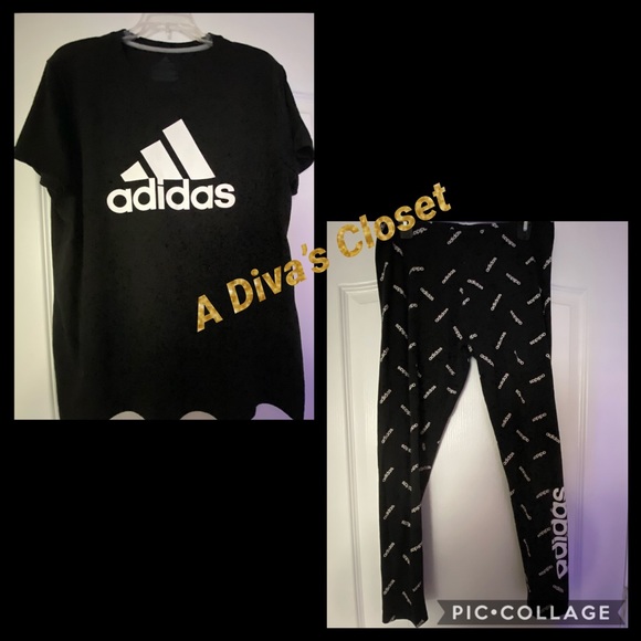 womens adidas t shirt and leggings